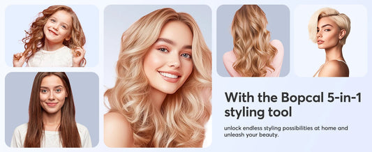 5-in-1 Hair Dryer Airstyler Ion Multistyler Hot Air Brush, 110,000 rpm with 32 mm Automatic Curling Iron, Straightener SS69