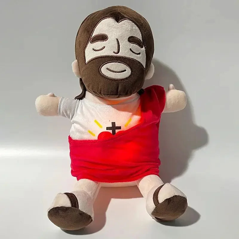 Breath Jesus Plush Doll Soothing Placation Toys Soft Respirable Jesus Plushies Comforting Jesus Heart Toy Easter Christmas Gifts SS69 11.69 RED