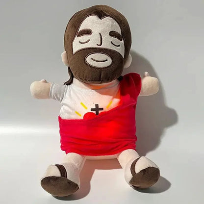 Breath Jesus Plush Doll Soothing Placation Toys Soft Respirable Jesus Plushies Comforting Jesus Heart Toy Easter Christmas Gifts SS69 11.69 RED
