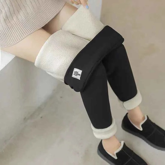 Winter Women Leggings Fleece Lined Velvet Keep Warm Pants High Waist Leggings Women Solid Comfortable Stretchy Thermal Plus Size