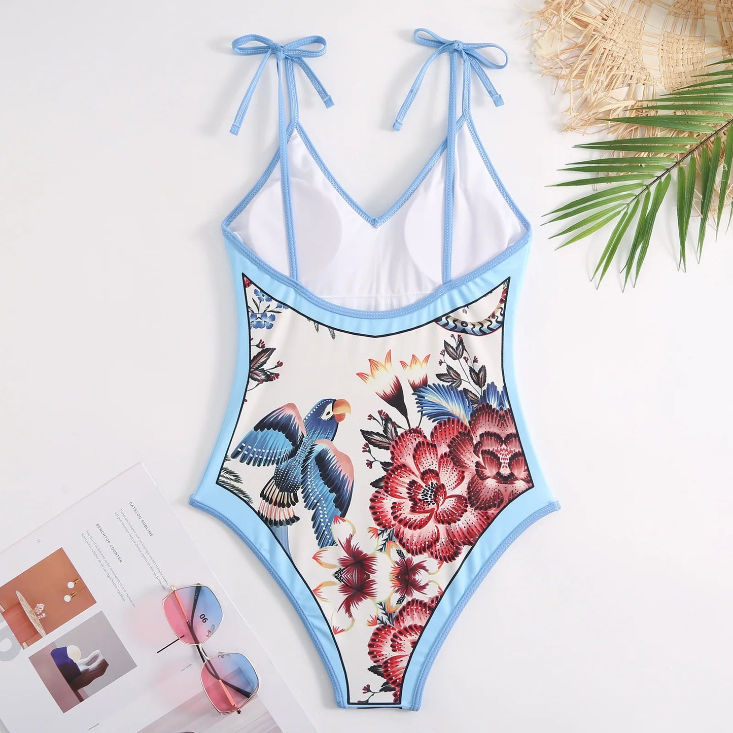 2023 New Arrival Push Up Women Bikini Set Floral Printed Ruffle Bikinis Strappy Bandage Swimwear Brazilian Biquini Bathing Suit SS69