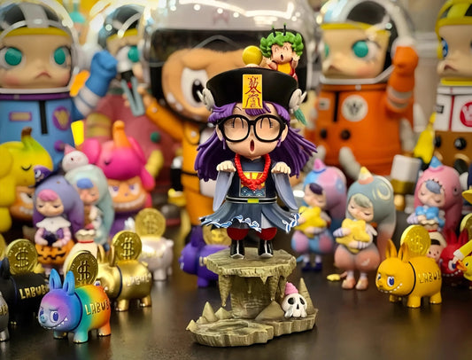 24cm arale Anime Figure arale figures IQ doctor arale cute pvc statue Collectible Model doll desk Decoration birthday Gifts Toys SS69