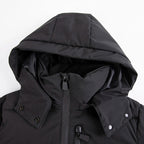 Women's Winter Hooded High Waist Padded Sport Parkas Coats with Belt Female Elegant Thick Warm Pockets Windproof Skiing Jackets