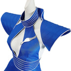 Classic Britney Blue Flight Attendant Uniform Cosplay Costume Retro Stewardess Themed Outfit For Halloween Carnival Masquerade