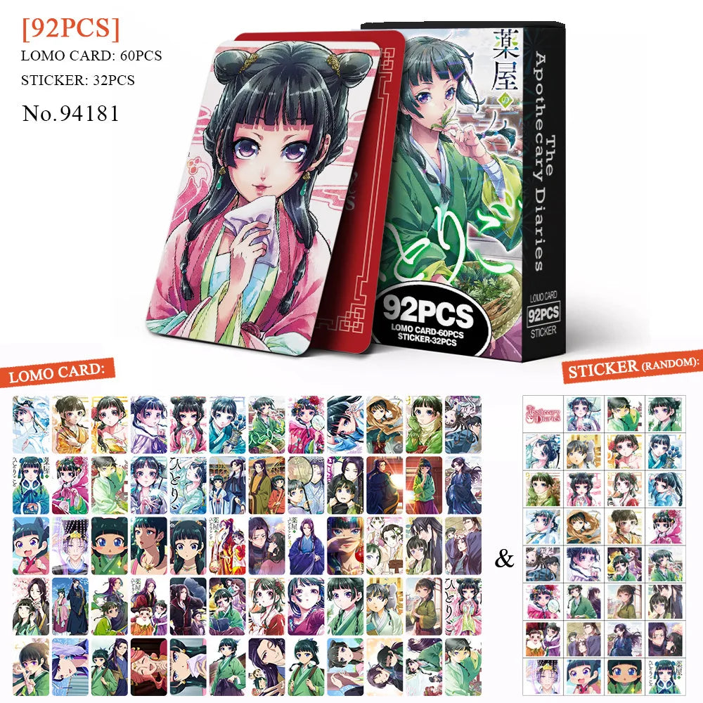 The Apothecary Diaries Anime Sticker & LOMO Card Set (92-Piece)