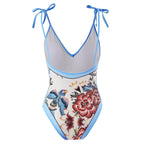 2023 New Arrival Push Up Women Bikini Set Floral Printed Ruffle Bikinis Strappy Bandage Swimwear Brazilian Biquini Bathing Suit SS69
