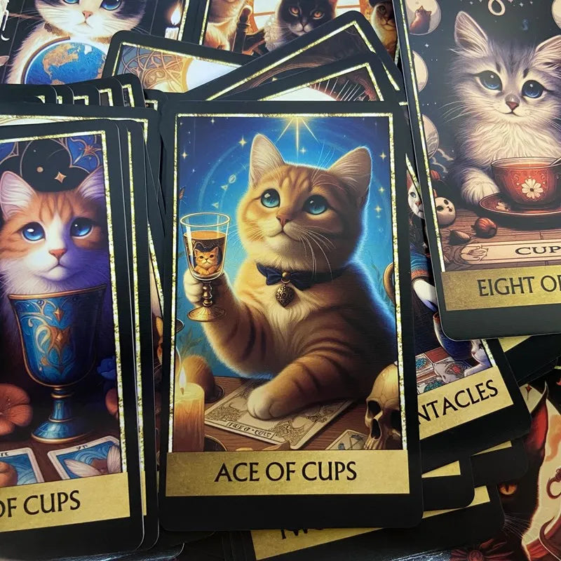 Cat tarot cards A 78-Card Deck Tarot Oracle Cards For Beginners Learning Fortune Telling Game Divination Tools For All Skill SS69
