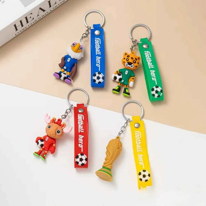 Cartoon Soccer Trophy Keychain Couple Bag Charms Bestselling Pendant Perfect Gift For Football Lovers