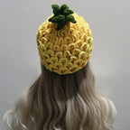 Crochet Strawberry Knit Hat - Warm Winter Beanie for Adults