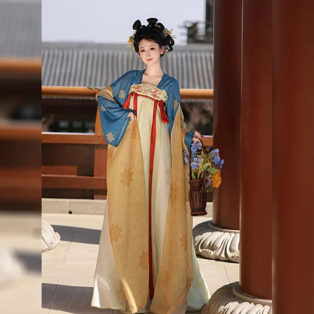 Women's Traditional Chinese Hanfu Polyester Fairy Dance Costume