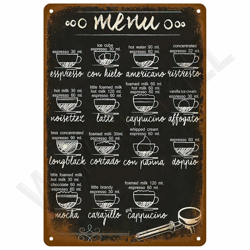 Vintage Metal Tin Sign 20x30cm Retro Wall Art for Home Bar