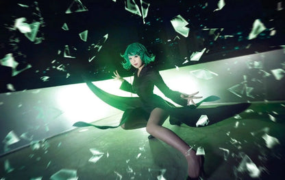 ManManGuGu Tornadoes of Terror Tatsumaki Cosplay Costume Women's Black Dress