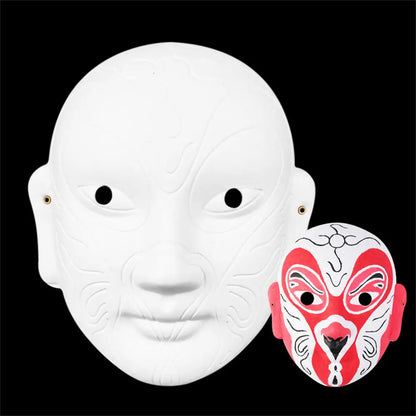 SS69 Ancient Style Full Face Mask, White Retro Hanfu Costume Prop for Adults