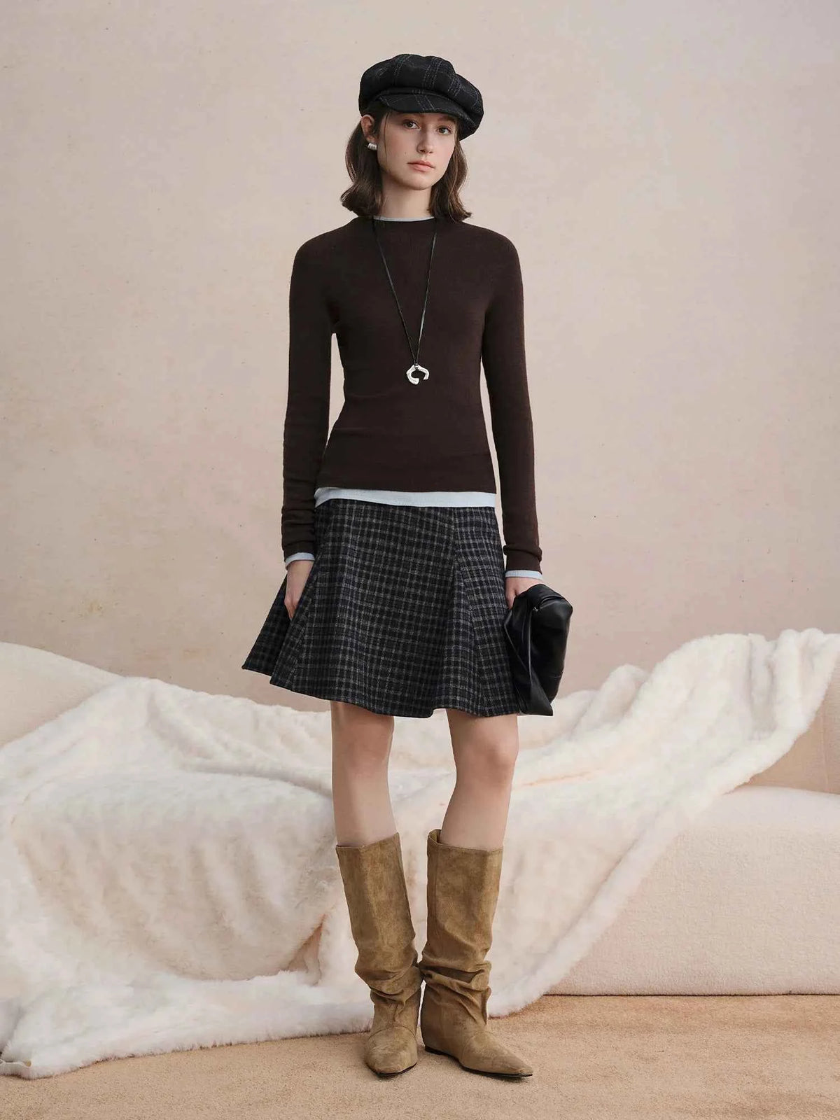 DUSHU Seamless Half-high Collar Pure Wool Pullovers Women Plus Size Autumn Winter Bottoming Sweater Solid Soft Breathable Tops