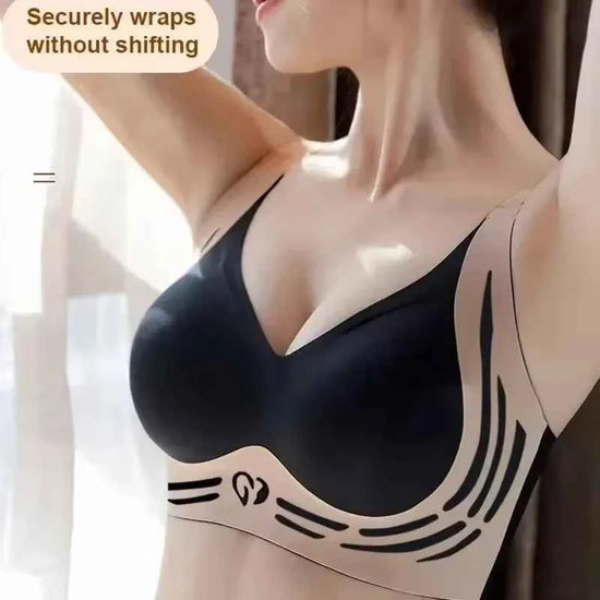 Plus Size Everyday Bra for Woman  Sport Double Support Seamless Brassiere Top No-trace Push Up Bra Padded Fixed Cup Underwear