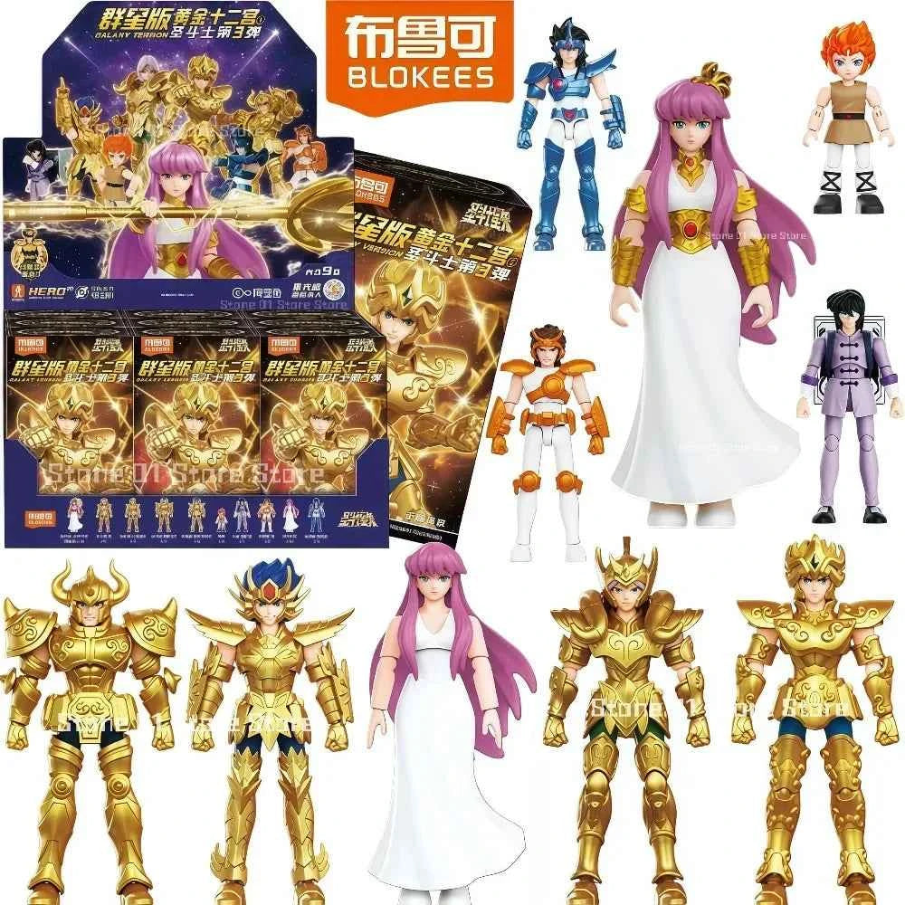 New 100% Original Blokees Saint Seiya Galaxy Version Vol.3 Anime Action Figure Model Toy Birthday Christmas Gift