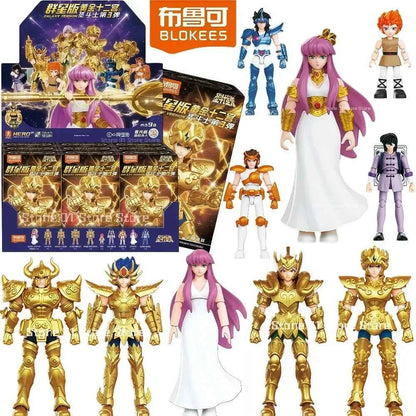 New 100% Original Blokees Saint Seiya Galaxy Version Vol.3 Anime Action Figure Model Toy Birthday Christmas Gift