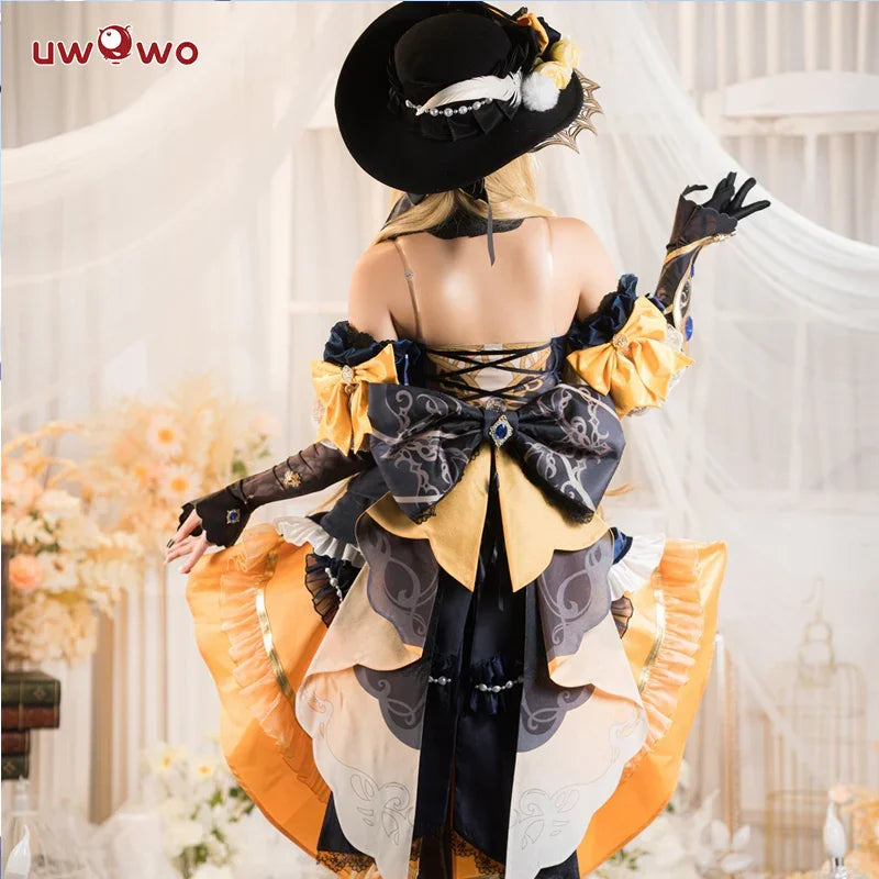IN STOCK UWOWO Navia Cosplay Genshin Impact Navia Cosplay Costume Fontaine Rococo Style Dress Cosplay Halloween Costume