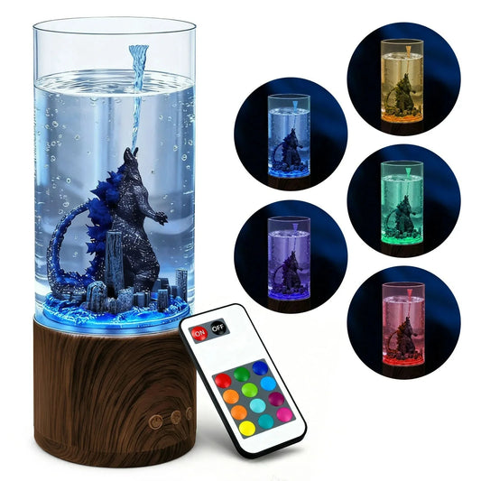 ZHUANGHUANC Alien Resin LED Lamp Stand Novelty Extraterrestrial Decor