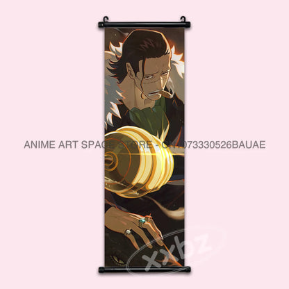 ONE PIECE Hanging Painting Japanese Anime Home Decor Wall Art Luffy Scrolls Pictures Passion Straw Hat Pirates Warm Blood Comics SS69 17.69 hzw26-18 / CHINA / 25x75cm(10x30inch)