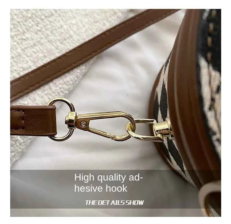 Women's Bag for Women Fashion Luxury Designer Zipper Small Handbags For Women Leather Bucket Shoulder Bag 2023 New Trend Pendant