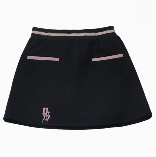 Pink and Black Splicing Color Hooded Baseball Jacket Casual Pant Sets 2025 Spring and Autumn Sweet Cool Girl Students Outfits SS69 46.69 skirt / S