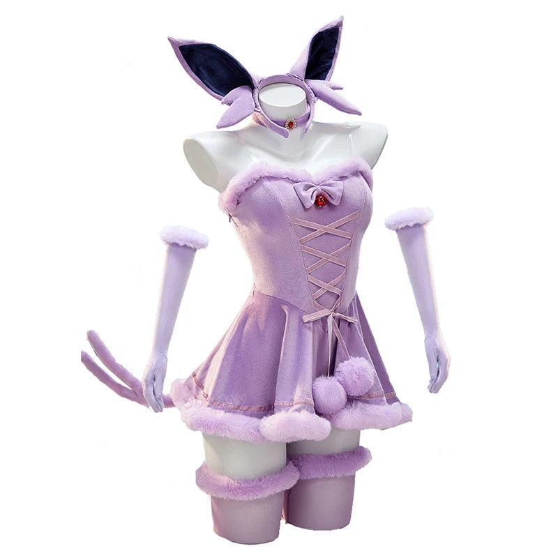 Anime Vaporeon Umbreon Sylveon Cosplay Costume Women Sexy Cloak Dress Outfit Cute Bunny Girl Uniform Halloween Christmas Clothes