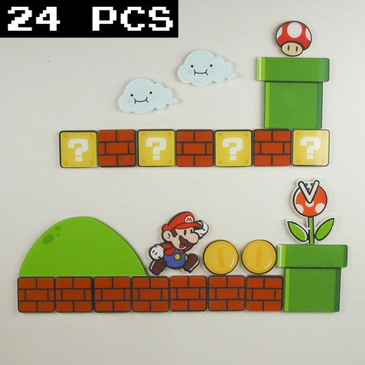 Cartoon Bros Fridge Magnet Home Kitchen Convenience Sticker Anime Photo Message Board Refrigerator Magnetic Stickers Home Dec