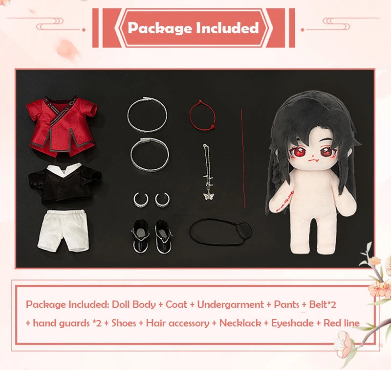 Anime Tian Guan Ci Fu Xie Lian Plush Doll TGCF Stuffed Toy Plushies Heaven Official’s Blessing Change Suit Dress Up Toy 20cm SS69