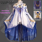 Genshin Impact Columbina Cosplay Costume Polyester Uniform for Women