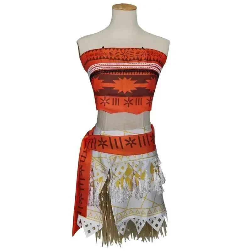Performance Costume Mao Imoana Ocean Odyssey Cos Film Show Top Rok Pak Kind Fancy Cosplay Vaiana Jurk Outfit Voor Girl Women