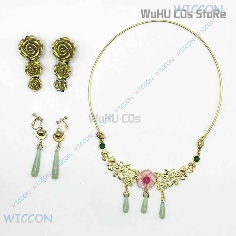 Maomao Necklace Hairpins Cosplay Accessories Anime The Apothecary Diaries Cosplay Ear Clips Props Headwear Halloween Girls Women