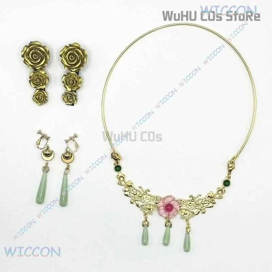 Maomao Necklace Hairpins Cosplay Accessories Anime The Apothecary Diaries Cosplay Ear Clips Props Headwear Halloween Girls Women