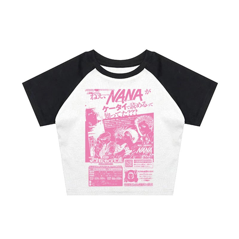 Y2k Nana Osaki Graphic T Shirts  Casual Harajuku Streetwear Japanese Clothes Fashion Rock Punk Sleeveless Tanks & Camis Coquette SS69 17.69 White3 / XL