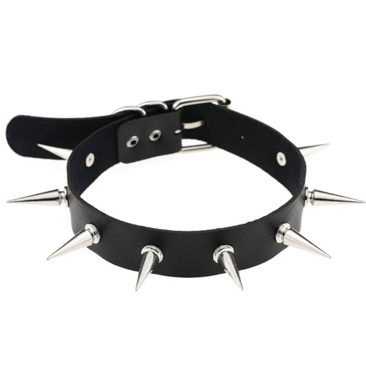 1Pc Harajuku Gothic Spike Rivet Star Necklaces Collares Hip Hop Rock Black Bowknot PU Lace Leather Sexy Y2K Girl Choker Jewelry SS69 8.69 W4612