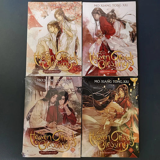 Vol.1-8 Tian Guan Ci Fu manga books in English Novel heaven official's blessings book Comic Book 1/2/4 book optionall SS69 76.69 5-6-7-8