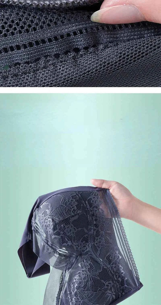 L-6L Women Large Bra Push Up Ice Silk Seamless Upper Bralette Lace Wireless Summer Bras Top Lingerie Underwear Brasieres Mujeres