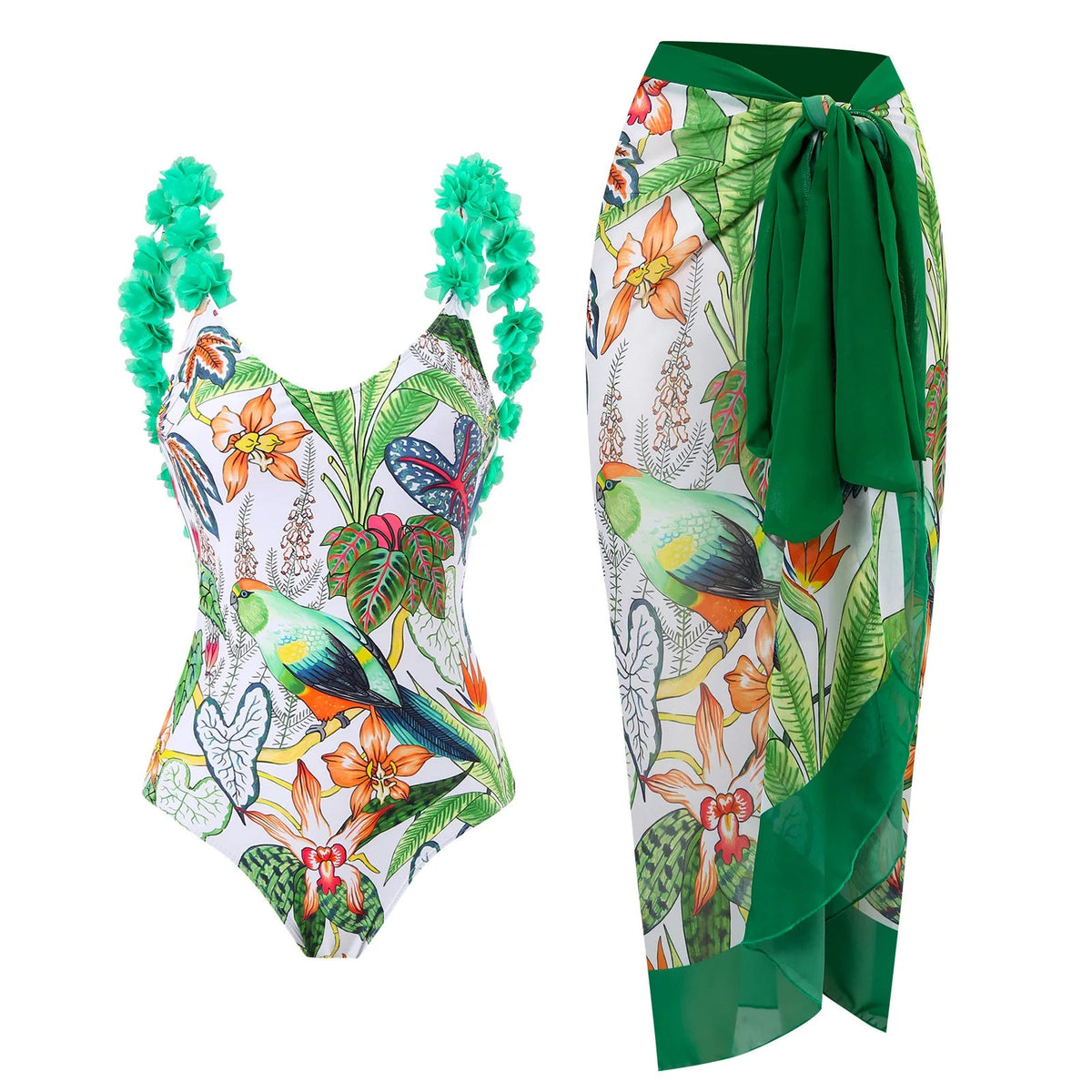 2023 New Arrival Push Up Women Bikini Set Floral Printed Ruffle Bikinis Strappy Bandage Swimwear Brazilian Biquini Bathing Suit SS69