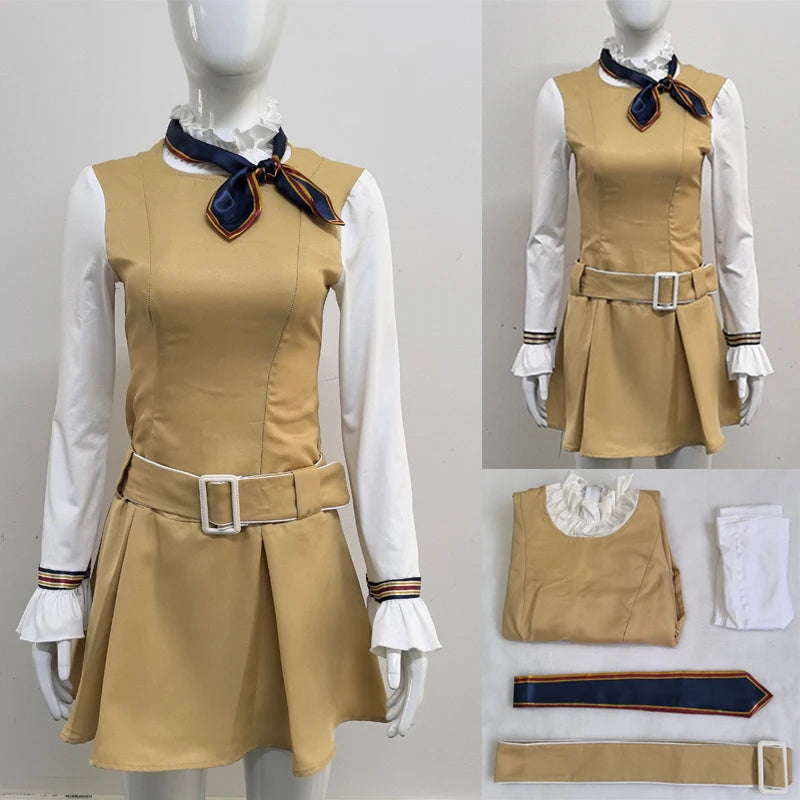 M3GAN 2.0 Megan Cosplay Costume Dress Girls Women Megan Costume Popular Clothes Brown Uniform Dress Set for Adult Comic Con SS69
