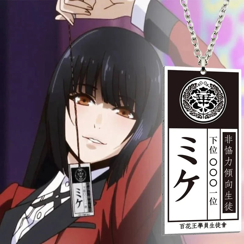 Kakegurui Acrylic Keychain Compulsive Gambler Yumeko Jabami Ryouta Suzui Mary Saotome Anime Cosplay Earrings Necklace Card SS69 9.69 N1037