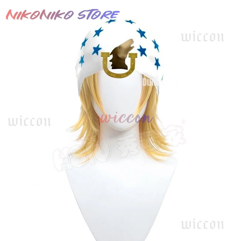 Steel Ball Run Cosplay Anime Jo Jonathan Johnny Joestar Cosplay Costume Anime Game Suit Wig Halloween Party Role Play Outfit
