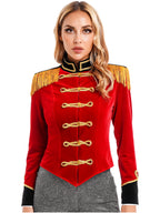 Women Circus Ringmaster Costume Showman Majorette Tassel Tailcoat Jacket Halloween Carnival Lion Tamer Cosplay Costumes
