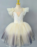 Romantic Gradient Ballet Tutu Dress Sequin Girl's Dance Skirt Modern Dance Princess Ballet Skirts Performance Costumes