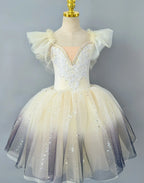 Romantic Gradient Ballet Tutu Dress Sequin Girl's Dance Skirt Modern Dance Princess Ballet Skirts Performance Costumes