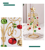Iron Lace Christmas Tree Mini With Bell Star Desktop Ornament Ornament New Year Christmas Eve Gift Celebrate Party Xmas 2026