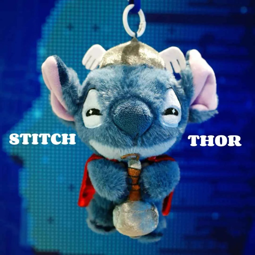 Hottoys Cosbaby Stitch Marvel Blind Box - Captain America & Spider-Man Crossver Anime Figure Christmas Surprise Gift Collection
