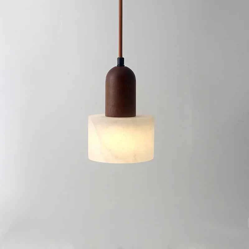 New marble master bedroom headboard chandelier new Chinese retro Wabi-Sabi advanced sense light luxury cable light