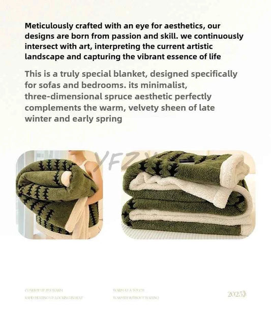 Thicken Warm Flannel Blanket Super Soft Fluffy Queen Blanket Single Double Size Cozy Skin-friendly Multifunctional Nap Blanket
