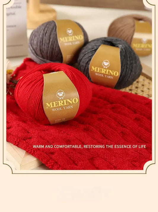 500g of High-Quality 212 Medium-Fine Alpaca Wool Yarn, Suitable for Knitting Sweaters, Scarves, and Hats, 10 Skeins/Pack