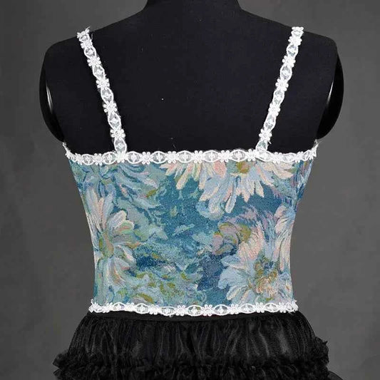 SS69 Lolita Corset Camisole Top - Y2K Underbust Body Shaper Polyester Blend